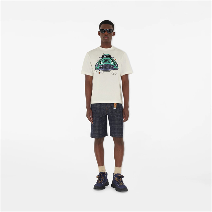 burberry car print cotton t-shirt